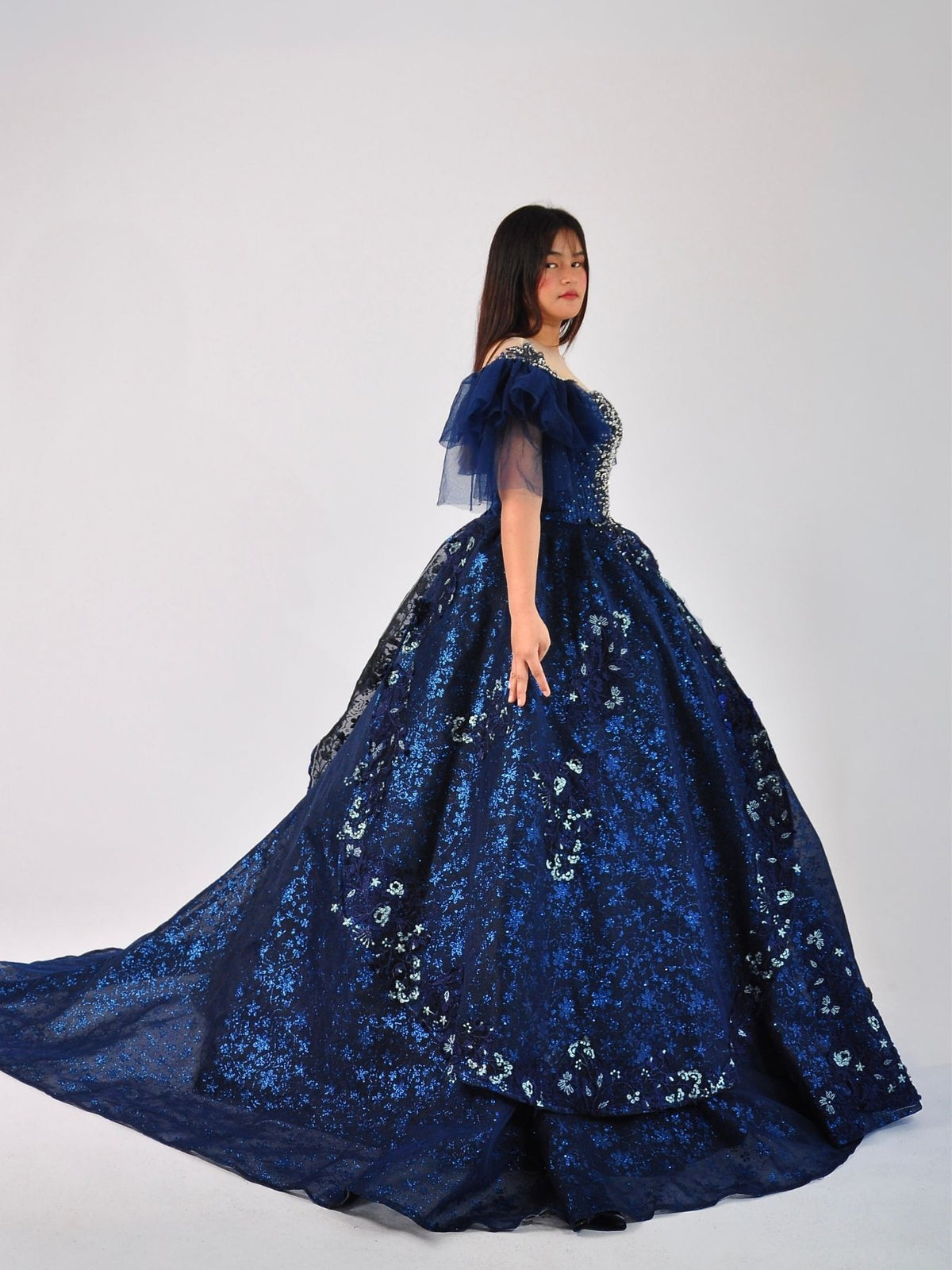Luna Blue Ball Gown