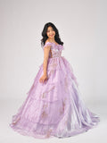 Nancy Off-Shoulder Ball Gown in Lilac